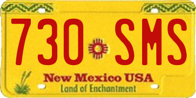 NM license plate 730SMS