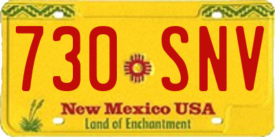NM license plate 730SNV