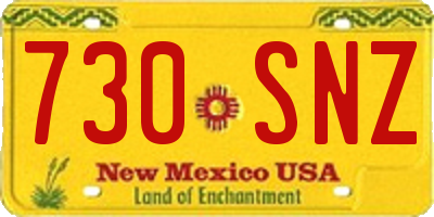 NM license plate 730SNZ