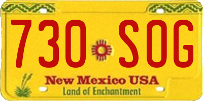 NM license plate 730SOG