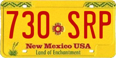 NM license plate 730SRP