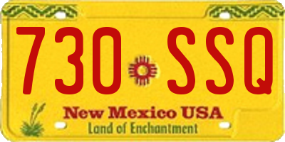 NM license plate 730SSQ