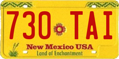 NM license plate 730TAI