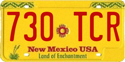 NM license plate 730TCR