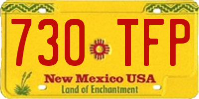NM license plate 730TFP