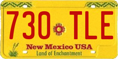 NM license plate 730TLE