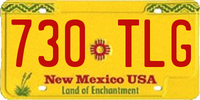 NM license plate 730TLG