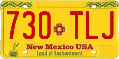 NM license plate 730TLJ