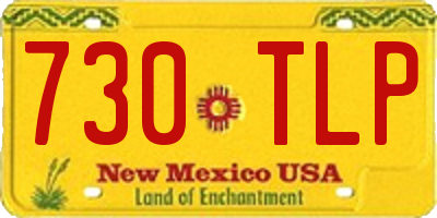 NM license plate 730TLP