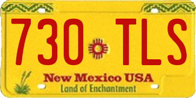 NM license plate 730TLS