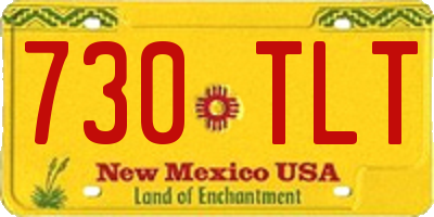 NM license plate 730TLT
