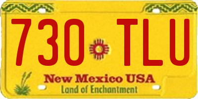 NM license plate 730TLU