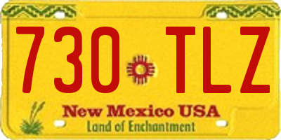 NM license plate 730TLZ