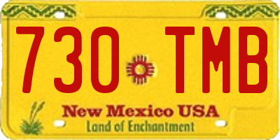 NM license plate 730TMB