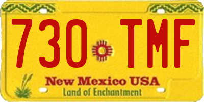 NM license plate 730TMF