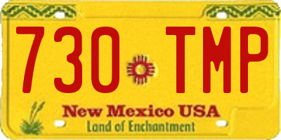NM license plate 730TMP