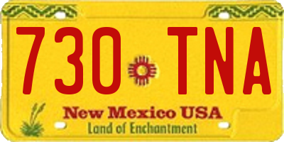 NM license plate 730TNA