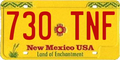 NM license plate 730TNF