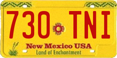 NM license plate 730TNI