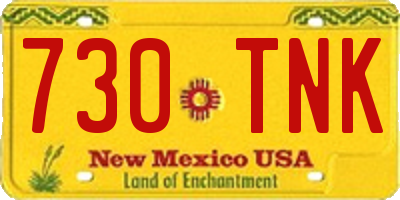 NM license plate 730TNK