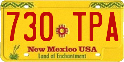 NM license plate 730TPA