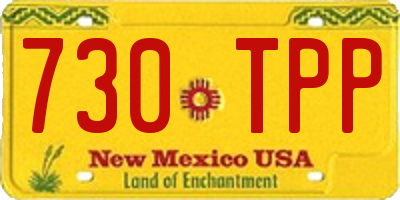 NM license plate 730TPP