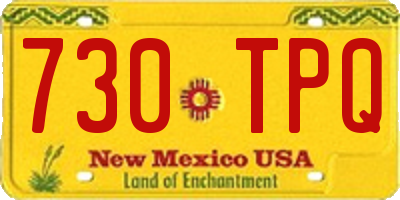 NM license plate 730TPQ