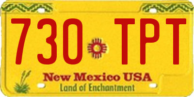 NM license plate 730TPT