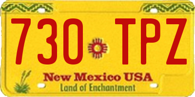 NM license plate 730TPZ