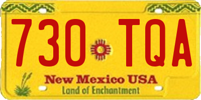 NM license plate 730TQA