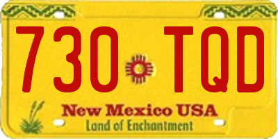 NM license plate 730TQD