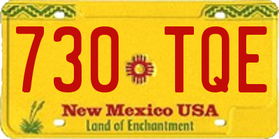 NM license plate 730TQE