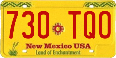NM license plate 730TQO