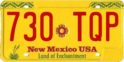 NM license plate 730TQP