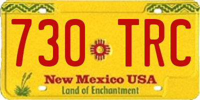 NM license plate 730TRC