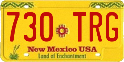 NM license plate 730TRG