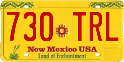 NM license plate 730TRL