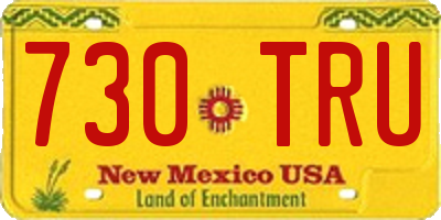 NM license plate 730TRU