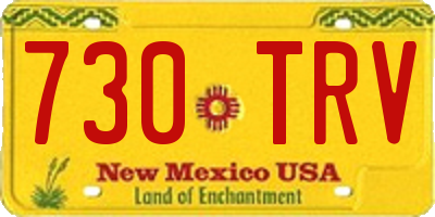 NM license plate 730TRV