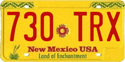 NM license plate 730TRX