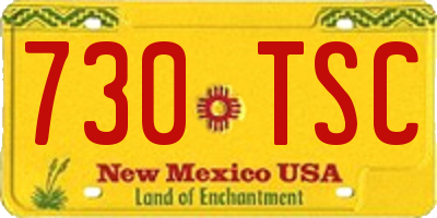 NM license plate 730TSC