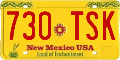 NM license plate 730TSK