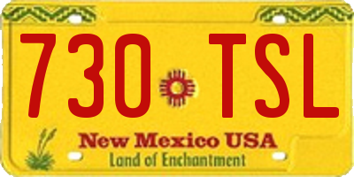 NM license plate 730TSL