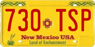 NM license plate 730TSP
