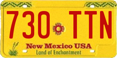 NM license plate 730TTN