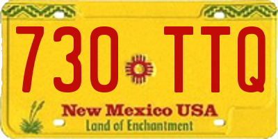 NM license plate 730TTQ