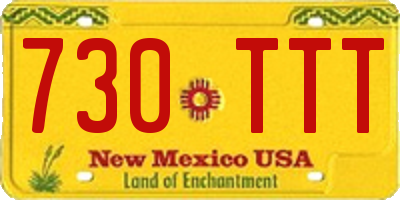 NM license plate 730TTT