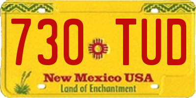 NM license plate 730TUD