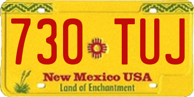 NM license plate 730TUJ
