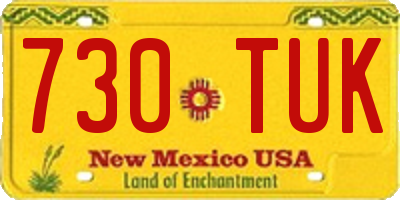 NM license plate 730TUK
